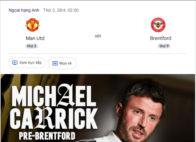 Nhận định trận đấu Manchester United vs Brentford, 02h00 ngày 28/04 – Ngoại hạng Anh